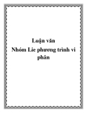 Luận văn đề tài : Nhóm Lie phương trình vi phân