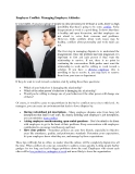 Employee Conflict: Managing Employee Attitudes