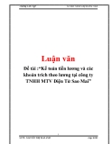 Đề tài “Kế toán tiền lương và các khoản trích theo lương tại công ty TNHH MTV Điện Tử Sao Mai”