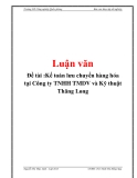 Đề tài “Kế toán lưu chuyển hàng hóa tại Công ty TNHH TMDV và Kỹ thuật Thăng Long”