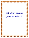 KỸ NĂNG TRONG QUAN HỆ ĐỐI TÁC.