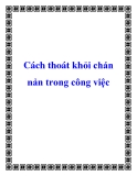 Cách thoát khỏi chán nản trong công việc