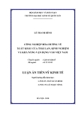 LUẬN ÁN TIẾN SĨ KINH TẾ-ĐỀ TÀI "CÔNG NGHIỆP HÓA HƯỚNG VỀ XUẤT KHẨU CỦA THÁI LAN, KINH NGHIỆM VÀ KHẢ NĂNG VẬN DỤNG VÀO VIỆT NAM "