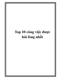 Top 10 công việc được hài lòng nhất