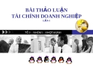 BÀI THẢO LUẬN VỀ TÀI CHÍNH DOANH NGHIỆP