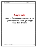 Đề tài : Kế toán doanh thu tiêu thụ và xác định kết quả kinh doanh  tại Công ty TNHH Thái Hòa Bình