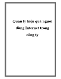 Quản lý hiệu quả người dùng Internet trong công ty