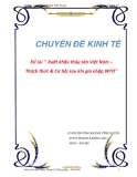 CHUYÊN ĐỀ KINH TẾĐề tài " Xuất khẩu thủy sản Việt Nam – Thách thức & Cơ hội sau khi gia nhập WTO”