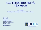 CÁC THUỐC TRỢ TIM VÀ VẬN MẠCH