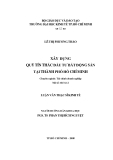  Luận văn Thạc sĩ Kinh tế đề tài: Xây dựng quỹ tín thác đầu tư bất động sản tại Tp. HCM