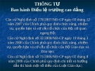 THÔNG THÔNG TƯ Ban hành Điều lệ trường cao đẳng