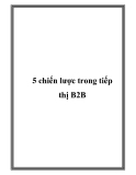 5 chiến lược trong tiếp thị B2B