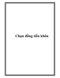 Chọn đồng tiền khôn