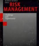 Risk Management Challenge and Opportunity	 	 		     	 		 	
