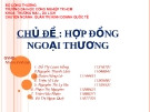 HỢP ĐỒNG NGOẠI THƯƠNG MUA BÁN