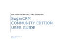 SugarCRM COMMUNITY EDITION USER GUIDE