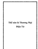 Thế nào là Thương Mại Điện Tử