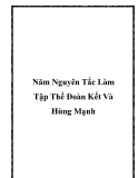 Năm Nguyên Tắc Làm Tập Thể Đoàn Kết Và Hùng Mạnh