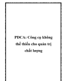 PDCA: Công cụ không thể thiếu cho quản trị chất lượng