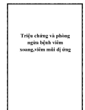 Triệu chứng và phòng ngừa bệnh viêm xoang,viêm mũi dị ứng