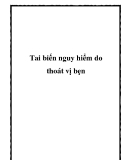 Tai biến nguy hiểm do thoát vị bẹn