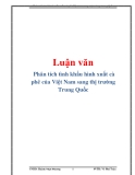 Luận văn: Phân tích tình khẩu hình xuất cà phê của Việt Nam sang thị trường Trung Quốc