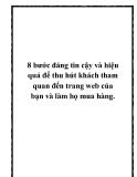 8 bước đáng tin cậy và hiệu quả để thu hút khách tham quan đến trang web của bạn và làm họ mua hàng.