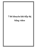 7 lời khuyên khi tiếp thị bằng video