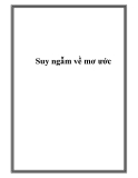 Suy ngẫm về mơ ước