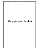 5 bí quyết giành thị phần