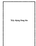 Xây dựng lòng tin