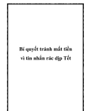 Bí quyết tránh mất tiền vì tin nhắn rác dịp Tết