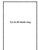 Tự tin để thành công