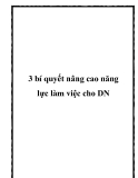 3 bí quyết nâng cao năng lực làm việc cho DN