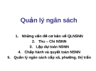 Quản lý ngân sách