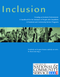 Creating an Inclusive Environment: A Handbook for the Inclusion of People with Disabilities in National and Community Service Programs