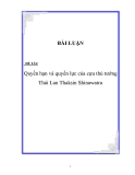 Đề Tài: Quyền hạn và quyền lực của cựu thủ tướng Thái Lan Thaksin Shinawatra