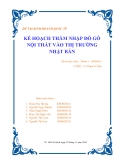 ĐỀ TÀI:  KINH DOANH QUỐC TẾKẾ HOẠCH THÂM NHẬP ĐỒ GỖ NỘI THẤT VÀO THỊ TRƯỜNG NHẬT BẢN