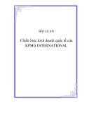 BÀI LUẬN Chiến lược kinh doanh quốc tế của KPMG INTERNATIONAL.