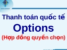 Thanh toán quốc tế  Options (Hợp đồng quyền chọn)