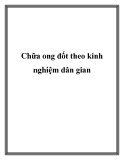 Chữa ong đốt theo kinh nghiệm dân gian