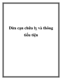 Dừa cạn chữa lỵ và thông tiểu tiện.