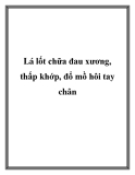 Lá lốt chữa đau xương, thấp khớp, đổ mồ hôi tay chân.