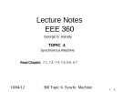 Lecture NotesEEE 360 TOPIC  4 Synchronous Machine - Lecture 13