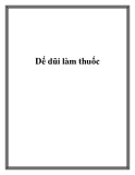 Dế dũi làm thuốc