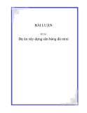 ĐỀ TÀI: Dự án xây dựng sân bóng đá mini