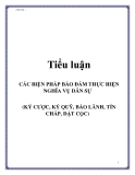 Luận văn: CÁC BIỆN PHÁP BẢO ĐẢM THỰC HIỆN NGHĨA VỤ DÂN SỰ