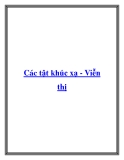 Các tật khúc xạ  Viễn thị