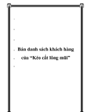 Bán danh sách khách hàng của “Kéo cắt lông mũi”