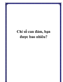 Chỉ số can đảm, bạn được bao nhiêu